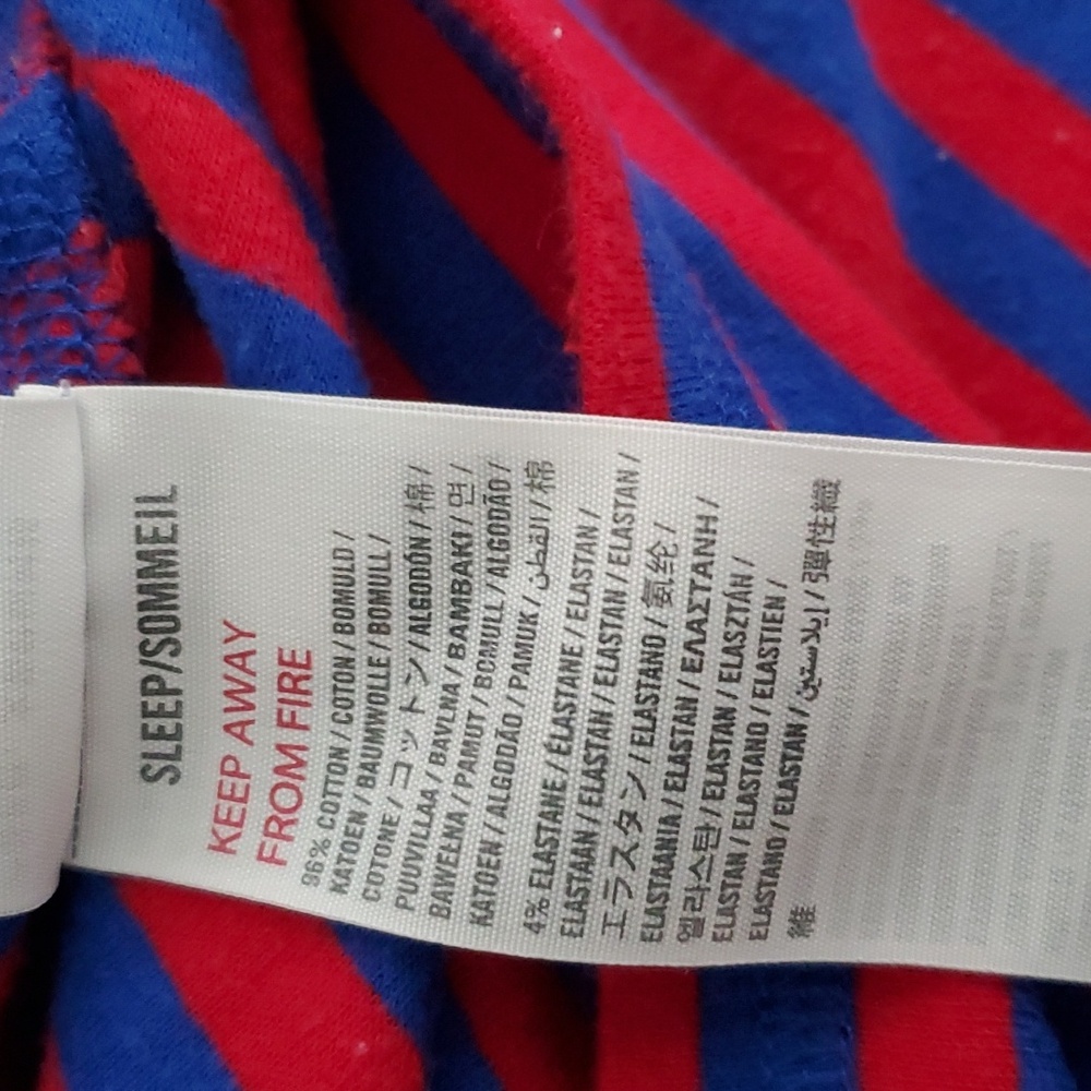 HOLLISTER RED & BLUE LONG JON'S PAJAMAS XS - Picture 5 of 8